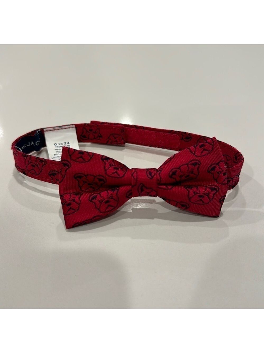 Janie and Jack Red Bulldog Bow Tie